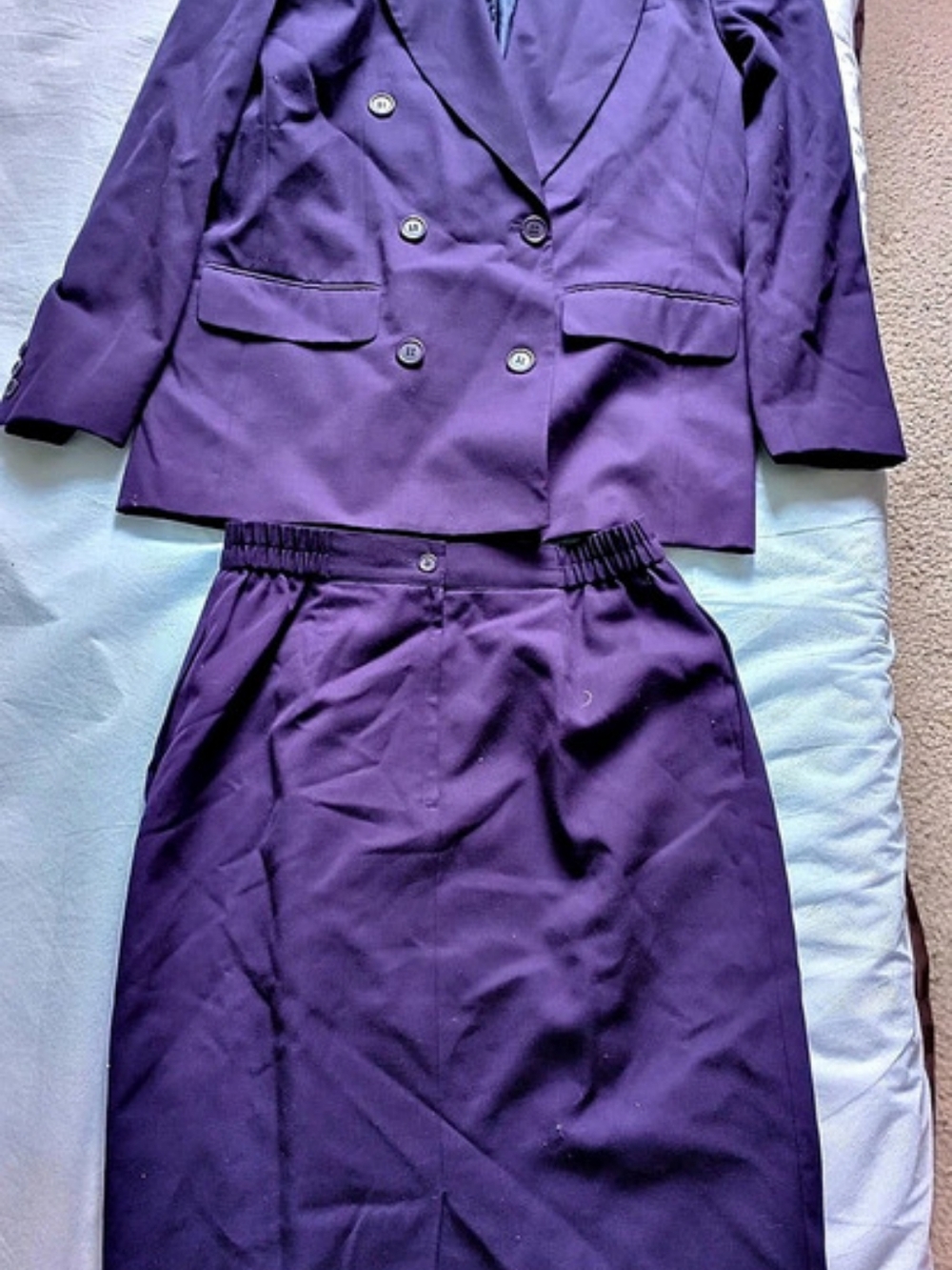 Talbots Purple Midi Skirt Set